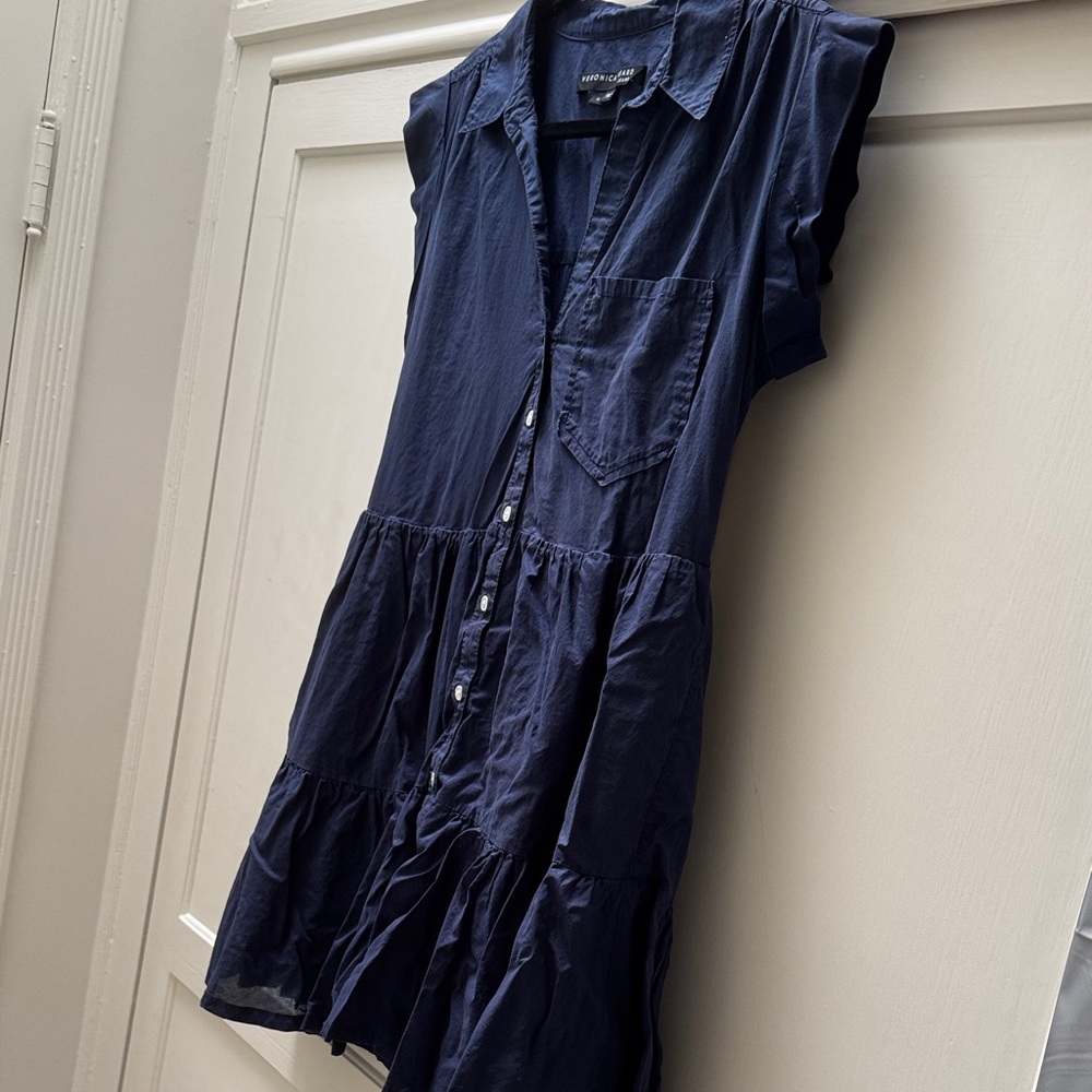 Veronica Beard Jeans Navy Button-Down Dress - Mini
